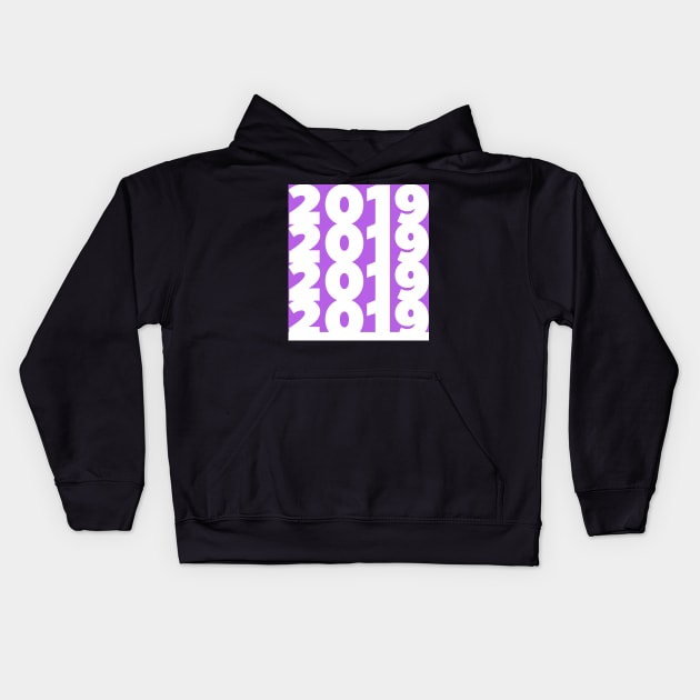 2019 New Year Purple Shirt Kids Hoodie by fullstackdev